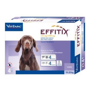 Pipetas para perros Effitix antiparasitarias 10 a 20kg 24 Pipetas