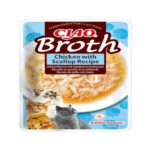 Churu Broth Sopa de Pollo con Vieiras sobre para gatos 40gr