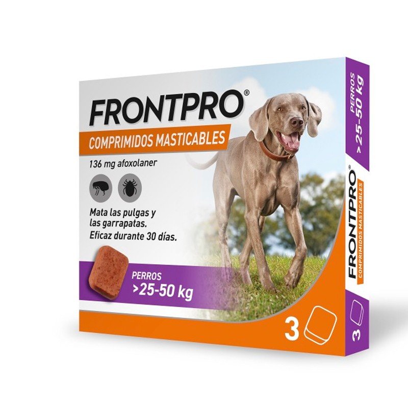 Frontpro Comprimidos Masticables Antiparasitario para perros 25-50kg