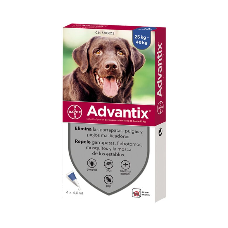 Advantix Perros grandes de mas de 25 kg (4 pipetas)