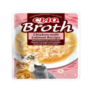 Churu Broth Sopa de Pollo con Salmón sobre para gatos 40gr