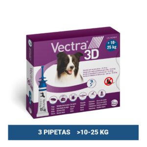 Vectra 3D pipetas antiparasitarias para perros 10 a 25kg- 3 pipetas