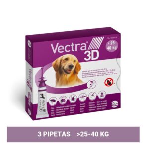 Vectra 3D pipetas antiparasitarias para perros 25 a 40kg- 3 pipetas